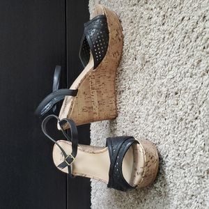 Arizona, 8, black/cork wedges